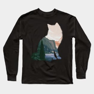 Beautiful Illustration Of A Forest and Lake Inside A Fox Long Sleeve T-Shirt